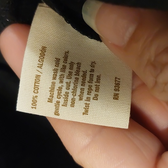 Decree Black sheer striped stud embellished tank top. Size L - Picture 6 of 7